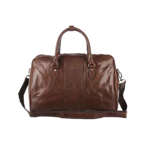 Дорожная сумка из кожи буйвола коричневого цвета Ashwood Leather Harry Chestnut Brown